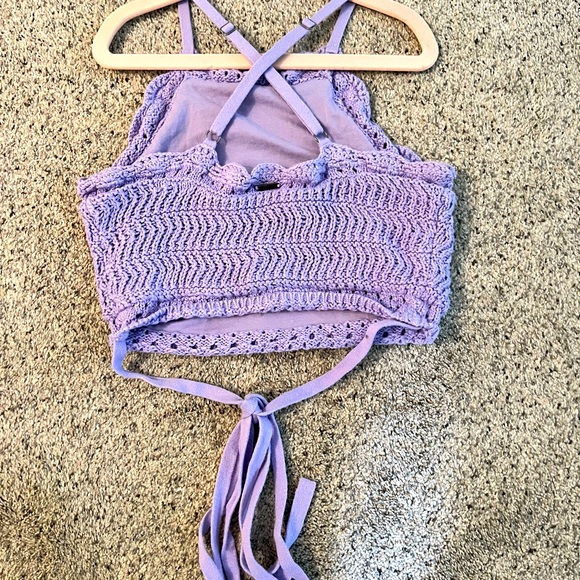 Hollister crochet 🧶 lined crop top/XS - Picture 2 of 4